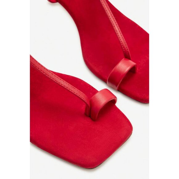 ZARA SPLIT SUEDE LIMITED EDITION SANDALS - Picture 8 of 9